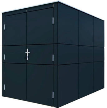 Bertilo HPL Design Fahrradgarage 155 x 229 cm anthrazit