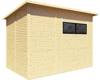 Bertilo Gartenhaus Fineline Rhombusprofil Modern 4 306x202cm natur
