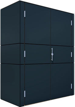 Bertilo Gartenschrank HPL Highboard 155x75x193cm anthrazit