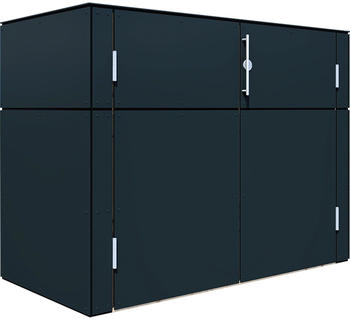 Bertilo Gartenschrank HPL Sideboard 155x75x116cm anthrazit