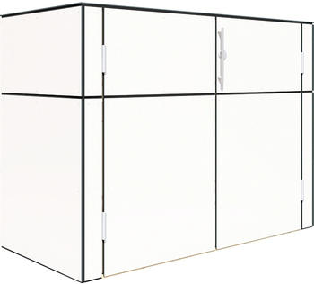 Bertilo Gartenschrank HPL Sideboard 155x75x116cm weiß