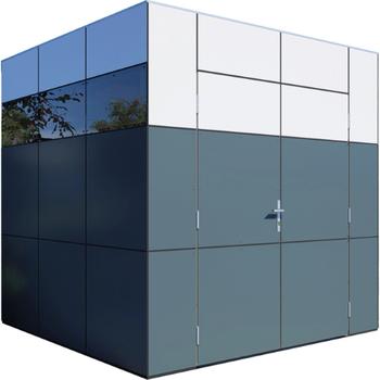 Bertilo Design HPL 1 230 x 228 cm anthrazit/weiß