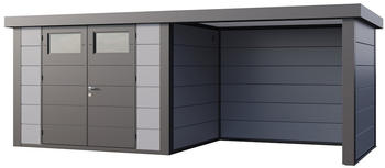 Telluria Classico 3024 582 x 238 cm lichtgrau mit Lounge-Anbau rechts