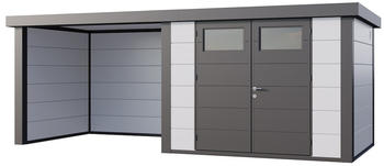 Telluria Classico 3024 582 x 238 cm wei&szlig; mit Lounge-Anbau links