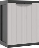vidaXL Gartenschrank Grau und Schwarz 65x37x85 cm PP