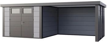 Telluria Classico 3030 642 x 298 cm lichtgrau mit 2 Fenstern und Lounge-Anbau rechts