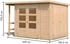 Karibu Multifunktionshaus 1 Pultdach BxT: 300x186,5 cm naturbelassen