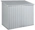 Beliani Gerätehaus mit Pultdach 158 cm Metall Stahl weiß (557578)