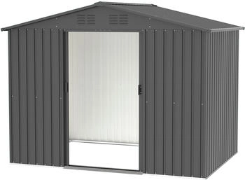 Tepro Flex Shed XL Metallgerätehaus mit Giebeldach anthrazit (7704)