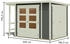 Karibu Multifunktionshaus 1 Pultdach BxT: 300x186,5 cm terragrau