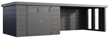 Telluria Classico 3030 760 x 298 cm anthrazit mit 2 Fenster und Lounge-Anbau rechts