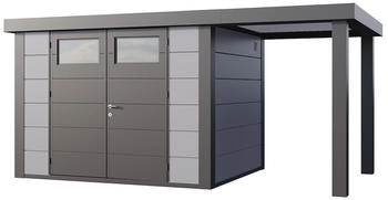 Telluria Classico 3024 466 x 238 cm lichtgrau mit Seitendach 170 cm rechts