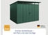 Hörmann EcoStar Elegant mit Pultdach Typ 3, 238 x 303 cm, moosgrün, 7,2 m², 2-flüglige Tür
