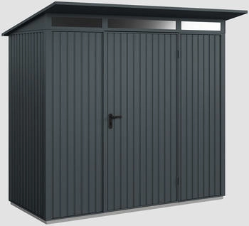 H&ouml;rmann EcoStar Trend mit Pultdach Typ 1, 108 x 238 cm, anthrazitgrau, 2,6 m&sup2;, 1-fl&uuml;glige T&uuml;r
