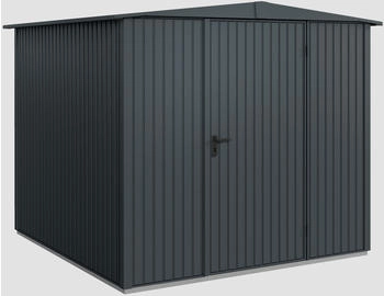 Hörmann EcoStar Trend mit Satteldach Typ 2, 238 x 238 cm, anthrazitgrau, 5,7 m², 1-flüglige Tür