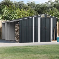 vidaXL 3188294, vidaXL Ger&auml;tehaus Anthrazit 277x365,5x179 cm Verzinkter Stahl...