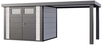 Telluria Classico 2724 552 x 238 cm wei&szlig; mit Seitendach 280 cm rechts