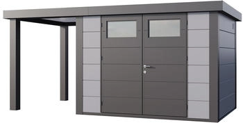 Telluria Classico 3024 466 x 238 cm lichtgrau mit Seitendach 170 cm links