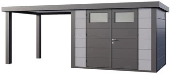 Telluria Classico 3024 582 x 238 cm wei&szlig; mit Seitendach 280 cm links