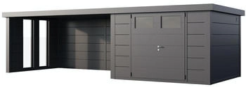 Telluria Classico 3030 760 x 298 cm lichtgrau mit 2 Fenster und Lounge-Anbau rechts