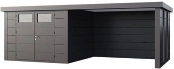 Telluria Classico 3030 642 x 298 cm anthrazit mit 2 Fenstern und Lounge-Anbau rechts
