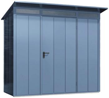 H&ouml;rmann EcoStar Elegant mit Pultdach Typ 1, 108 x 238 cm, taubenblau, 2,6 m&sup2;, 1-fl&uuml;glige T&uuml;r
