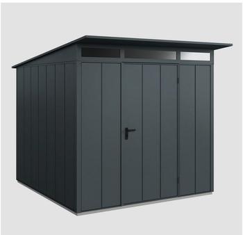 H&ouml;rmann EcoStar Elegant mit Pultdach Typ 2, 238 x 238 cm, anthrazitgrau, 5,7 m&sup2;, 1-fl&uuml;glige T&uuml;r