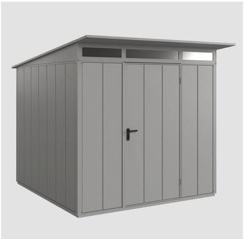 Hörmann EcoStar Elegant mit Pultdach Typ 2, 238 x 238 cm, graualuminium, 5,7 m², 1-flüglige Tür