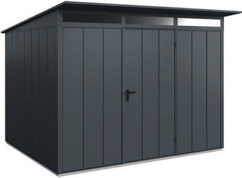 Hörmann EcoStar Elegant mit Pultdach Typ 3, 238 x 303 cm, anthrazitgrau, 7,2 m², 1-flüglige Tür