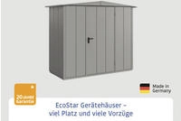 H&ouml;rmann Ecostar Metall-ger&auml;tehaus Elegant Mit Satteldach Typ 1, 259 X 121 Cm,