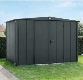 Hörmann EcoStar Elegant mit Satteldach Typ 3, 238 x 303 cm, anthrazitgrau, 7,2 m², 2-flüglige Tür