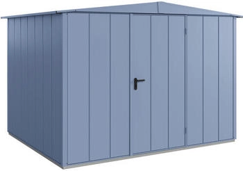 Hörmann EcoStar Elegant mit Satteldach Typ 3, 238 x 303 cm, taubenblau, 7,2 m², 1-flüglige Tür