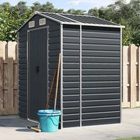 vidaXL Ger&auml;tehaus Anthrazit 191x130x198 cm Verzinkter Stahl