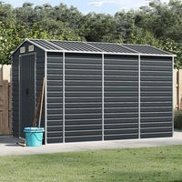 vidaXL Ger&auml;tehaus Anthrazit 191x300x198 cm Verzinkter Stahl