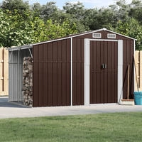 vidaXL Ger&auml;tehaus Braun 277x192,5x179 cm Verzinkter Stahl