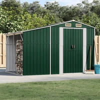 vidaXL 3188286, vidaXL Ger&auml;tehaus Gr&uuml;n 277x192,5x179 cm Verzinkter Stahl