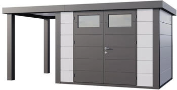 Telluria Classico 3024 466 x 238 cm weiß mit Seitendach 170 cm links