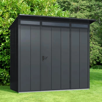 Hörmann EcoStar Elegant mit Pultdach Typ 1, 108 x 238 cm, anthrazitgrau, 2,6 m², 1-flüglige Tür