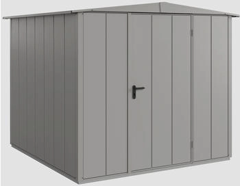 Hörmann EcoStar Elegant mit Satteldach Typ 2, 238 x 238 cm, graualuminium, 5,7 m², 1-flüglige Tür