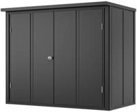 Gfp Primeyard Ger&auml;teschrank Metall 156x84x131 Cm Gartenschrank Anthrazit Inkl.