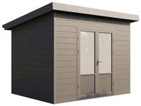 Wolff Finnhaus Wpc Ger&auml;tehaus Terra 3024 28 Anthrazit/hellgrau Ger&auml;tehaus Aus
