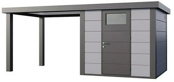 Telluria Metallgerätehaus Classico Open Lounge L 2424 258x542cm Stahl Open Lounge links Lichtgrau