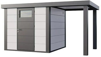 Telluria Metallgerätehaus Classico S 2424 258x426cm Stahl Mit Open Lounge rechts Weiß