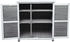Leco Gartenschrank Momo 95 cm grau-weiß (4733401500)