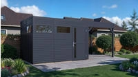 BERTILO Gartenhaus "Cubus 3 Lounge anthrazit"