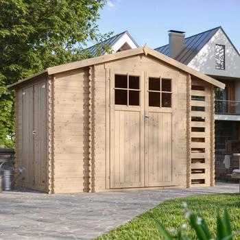Timbela Holz-Gartenhaus M389F Beige Braun 5,47 m² FSC