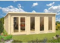 Alpholz Gartenhaus Atrium-d Gartenhaus Aus Holz, Holzhaus Mit 40 Mm Wandst&auml;rke,