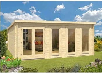 Alpholz Gartenhaus Atrium D Pultdach Unbehandelt 600 cm x 625 cm