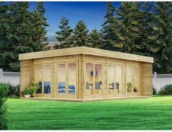 Alpholz Gartenhaus Viva B Flachdach 492 cm x 668 cm Unbehandelt