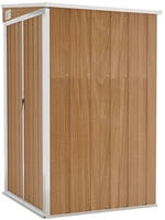 vidaXL Anbauschuppen Braun 118x100x178 cm Verzinkter Stahl